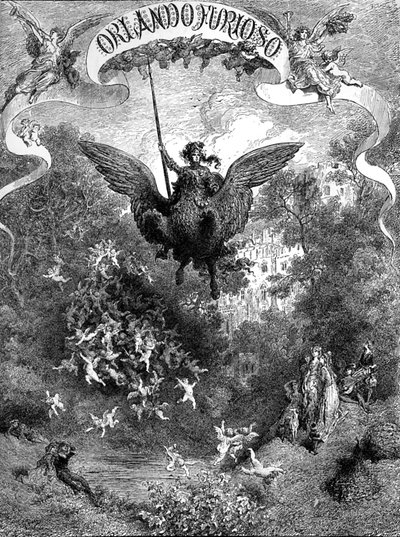 奥兰多Furioso由Ludovico Ariosto，封面 作者 古斯塔夫·多尔（Gustave Dore）