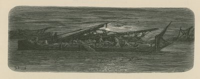 一条小船的甲板的人们在泰晤士的 作者 古斯塔夫·多尔（Gustave Dore）