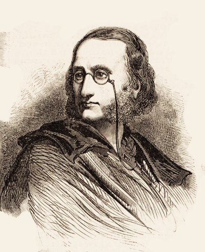雅克·奥芬巴赫肖像1819-1880年，1860年。 作者 古斯塔夫·多尔（Gustave Dore）