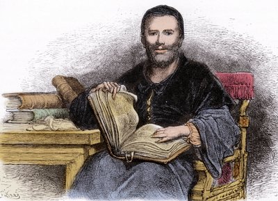 拉贝雷的肖像--来自弗朗索瓦-拉贝雷的 "Gargantua和Pantagruel "的插图--由古斯塔夫-多尔（1832-1883）雕刻。 作者 古斯塔夫·多尔（Gustave Dore）