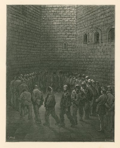 Newgate监狱的囚犯运动场 作者 古斯塔夫·多尔（Gustave Dore）