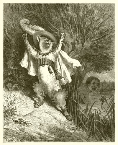 穿靴子的猫，c.1868 作者 古斯塔夫·多尔（Gustave Dore）