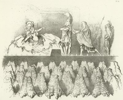 拉辛在凡尔赛宫1695年（凹版印刷）演出 作者 古斯塔夫·多尔（Gustave Dore）