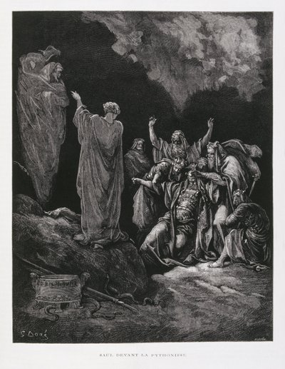 扫罗和恩多女巫》，《多尔圣经》插图 作者 古斯塔夫·多尔（Gustave Dore）