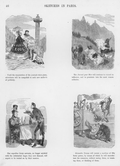 古斯塔夫-多尔的《幽默和怪诞素描》（版画）。 作者 古斯塔夫·多尔（Gustave Dore）