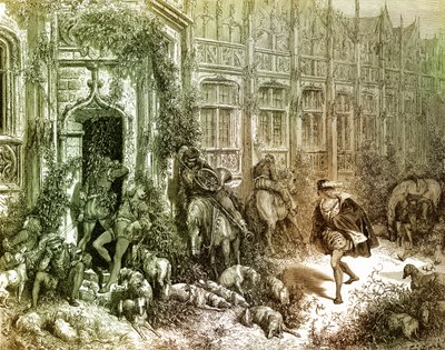 古斯塔夫·多雷的睡美人雕刻。 作者 古斯塔夫·多尔（Gustave Dore）