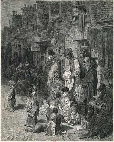 伦敦的贫民窟》，古斯塔夫-多雷著，版画 作者 Gustave Dore