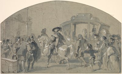 街景直肠，草图草图c。 1848-49。 作者 古斯塔夫·多尔（Gustave Dore）