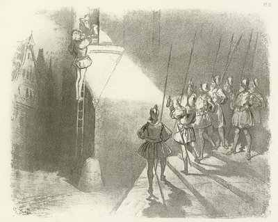 守望者感到惊讶 - 亨利四世的统治（凹版印刷） 作者 古斯塔夫·多尔（Gustave Dore）