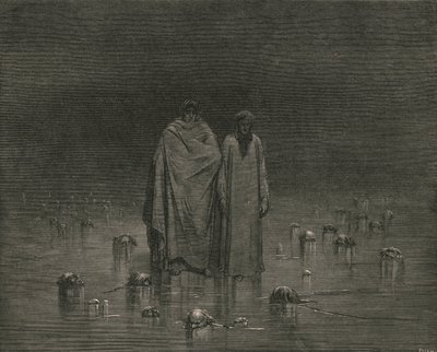 请注意，脚底不要踩在您可怜的弟兄们的头上，c1890。 作者 Gustave Dore