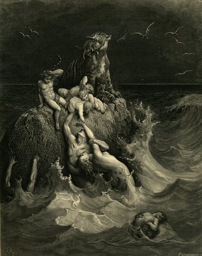 圣经插图版的大洪水前奏曲，1866年 作者 古斯塔夫·多尔（Gustave Dore）