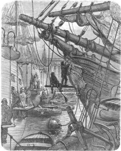 码头--康科迪亚》，1872年。   作者 古斯塔夫·多尔（Gustave Dore）