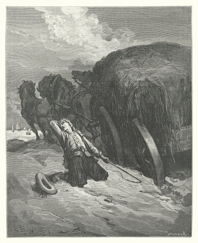 拉封丹寓言：陷入泥潭的卡特（雕刻） 作者 古斯塔夫·多尔（Gustave Dore）