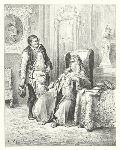 拉封丹寓言：鞋匠和银行家（雕刻） 作者 古斯塔夫·多尔（Gustave Dore）