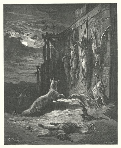 拉封丹寓言：英国狐狸（雕刻） 作者 古斯塔夫·多尔（Gustave Dore）