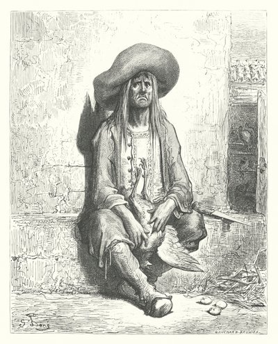 拉封丹寓言下金蛋的母鸡（雕刻） 作者 古斯塔夫·多尔（Gustave Dore）