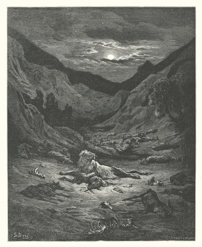 拉封丹寓言：狮子（雕刻） 作者 古斯塔夫·多尔（Gustave Dore）