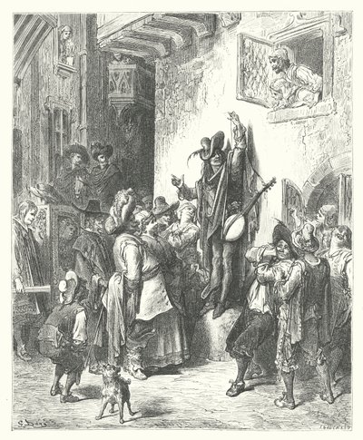 拉封丹寓言：卖智慧的疯子（雕刻） 作者 古斯塔夫·多尔（Gustave Dore）