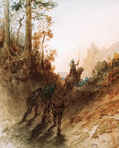 巨人被俘，c。 1869-83（水彩） 作者 古斯塔夫·多尔（Gustave Dore）