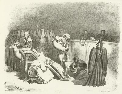 宗教裁判所 - 水刑（凹版印刷） 作者 古斯塔夫·多尔（Gustave Dore）