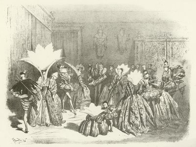 亨利三世时期的Jig-A球（凹版印刷） 作者 古斯塔夫·多尔（Gustave Dore）