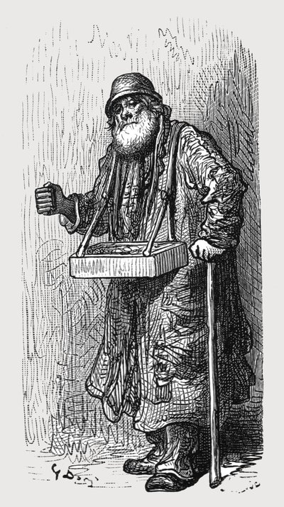 卖火柴的人》，1872年。   作者 古斯塔夫·多尔（Gustave Dore）