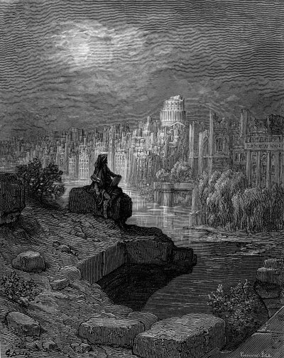 古斯塔夫-多雷的《新西兰人》。 作者 古斯塔夫·多尔（Gustave Dore）