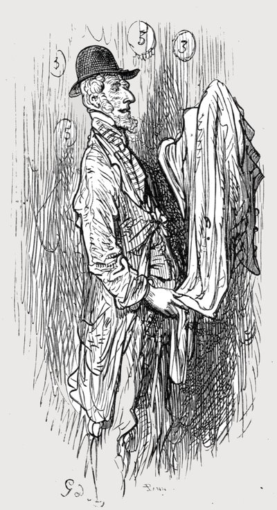 老衣人》，1872年。   作者 古斯塔夫·多尔（Gustave Dore）