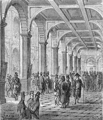 皇家交易所》，1872年。   作者 古斯塔夫·多尔（Gustave Dore）