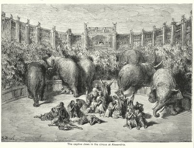 亚历山大马戏团中被俘虏的犹太人（雕刻） 作者 古斯塔夫·多尔（Gustave Dore）