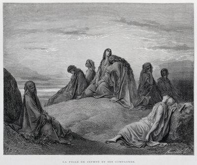 耶弗他的女儿们，《多尔圣经》插图 作者 古斯塔夫·多尔（Gustave Dore）