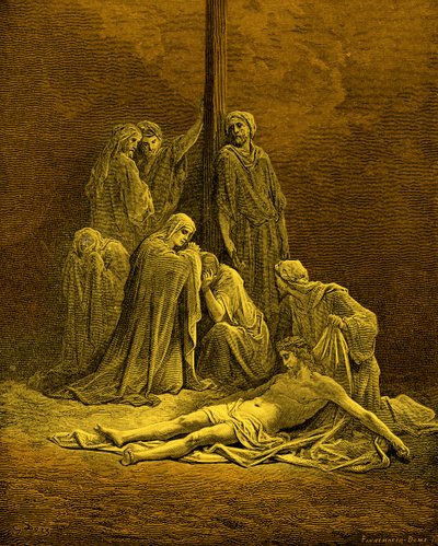 死去的基督--圣经 作者 古斯塔夫·多尔（Gustave Dore）