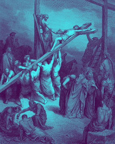 十字架的竖立--圣经 作者 古斯塔夫·多尔（Gustave Dore）