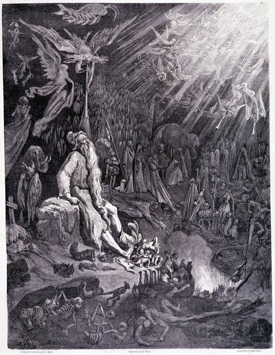 最后的审判将结束你的折磨......图板 XII - Gustave Dore（1832-1883 年）的插图，为 La Legende du jeif 徘徊，Pierre Dupont，版 Librairie du magasin 风景如画，巴黎 1862 作者 Gustave Dore