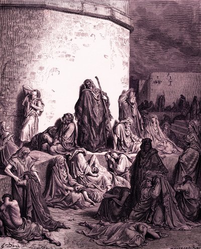 人民为耶路撒冷哀悼，多雷的作品 - 圣经 作者 古斯塔夫·多尔（Gustave Dore）