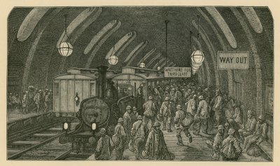 工人的火车（雕刻）。 作者 古斯塔夫·多尔（Gustave Dore）