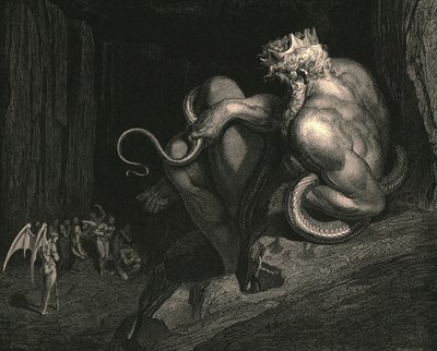 Minos站在那里，大约在1890年。 作者 古斯塔夫·多尔（Gustave Dore）