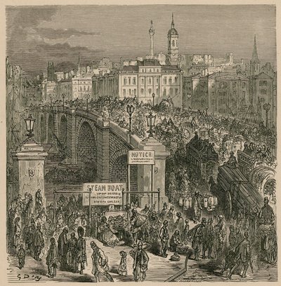 伦敦桥上的交通 作者 古斯塔夫·多尔（Gustave Dore）