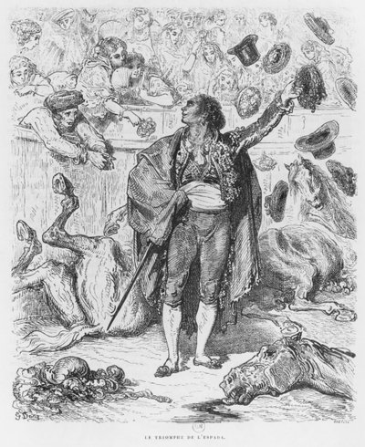 斗牛士的胜利，由Boetzel雕刻 作者 古斯塔夫·多尔（Gustave Dore）