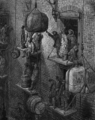 维多利亚时代的伦敦仓库 作者 古斯塔夫·多尔（Gustave Dore）