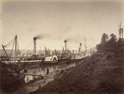 伊斯梅尔-帕查殿下在LL.A.A.的船上的庆祝活动。A A. 王子们，1867年1月，1867年。 作者 古斯塔夫·勒格雷