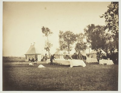 准备皇帝的餐桌，沙隆营地，1857年。 作者 古斯塔夫·勒格雷