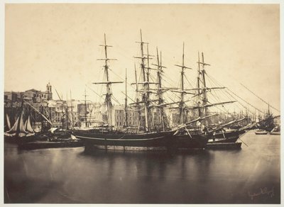 塞特港的船只，1857年。 作者 古斯塔夫·勒格雷