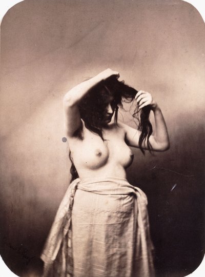 站立的女性裸体，约1855年 作者 Gustave Le Gray