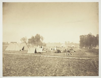 帐篷和军事装备，沙隆营地，1857年。 作者 古斯塔夫·勒格雷