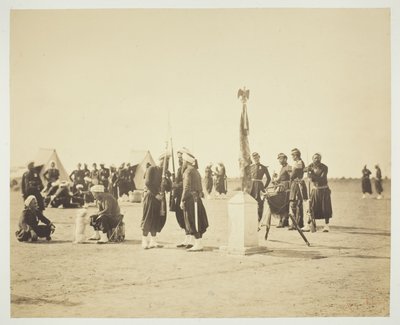 沙隆营 Zouave 团的升旗 作者 古斯塔夫·勒格雷