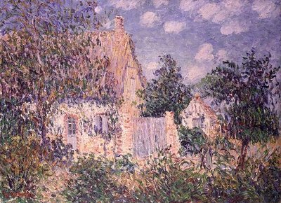 Cottage at St. Cyr du Vaudreuil（布面油画） 作者 古斯塔夫·洛索（Gustave Loiseau）