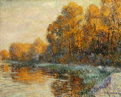 秋天的河边； 1912年秋天的河滨 作者 古斯塔夫·洛索（Gustave Loiseau）