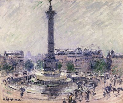 巴黎巴士底广场（c.1922） 作者 古斯塔夫·洛索（Gustave Loiseau）
