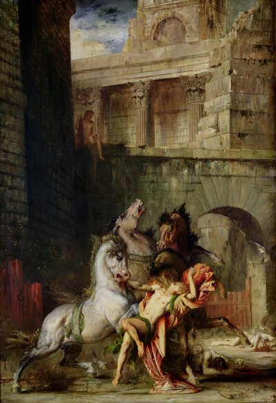 1865年被他的马吃掉的Diomedes 作者 古斯塔夫·莫罗（Gustave Moreau）
